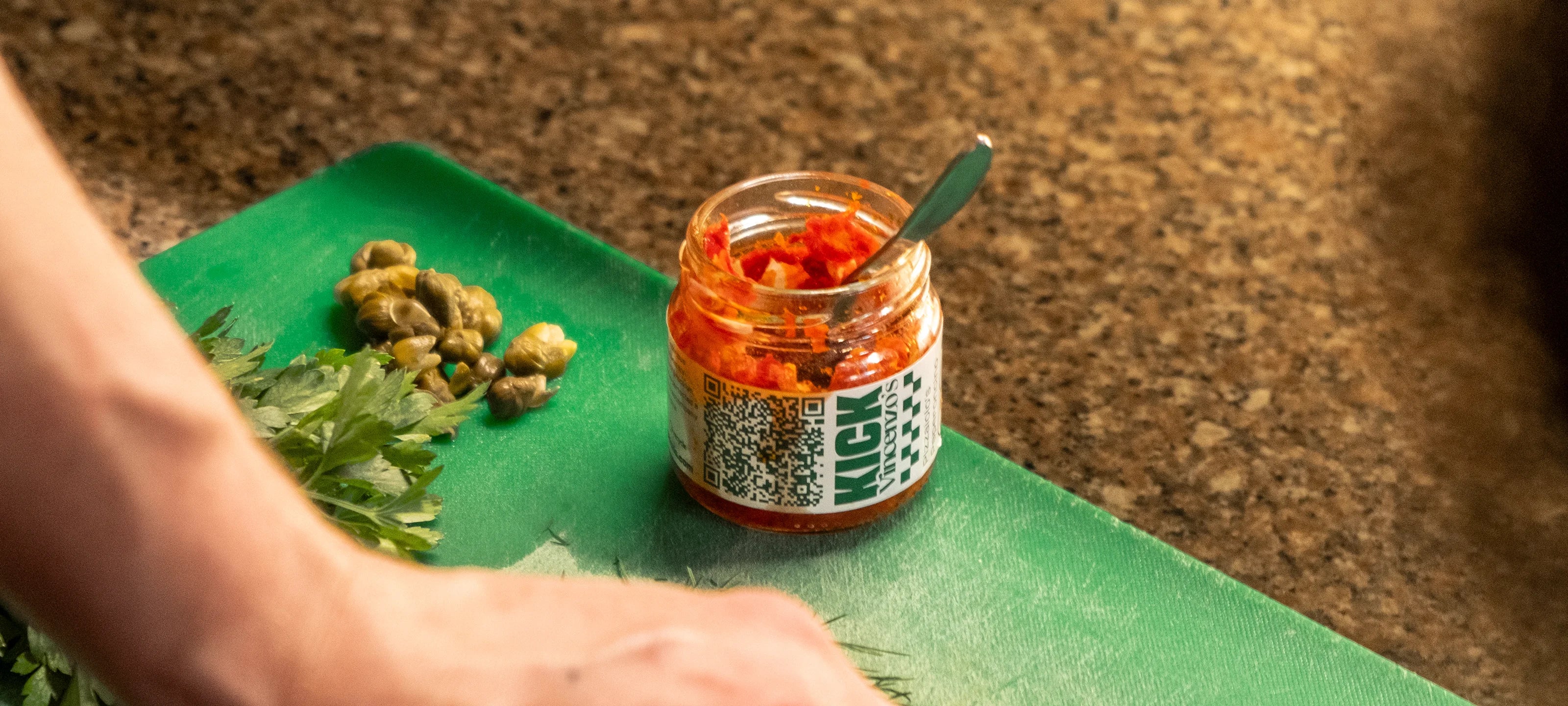 Pizzaiolo’s Peperoncino jar on display
