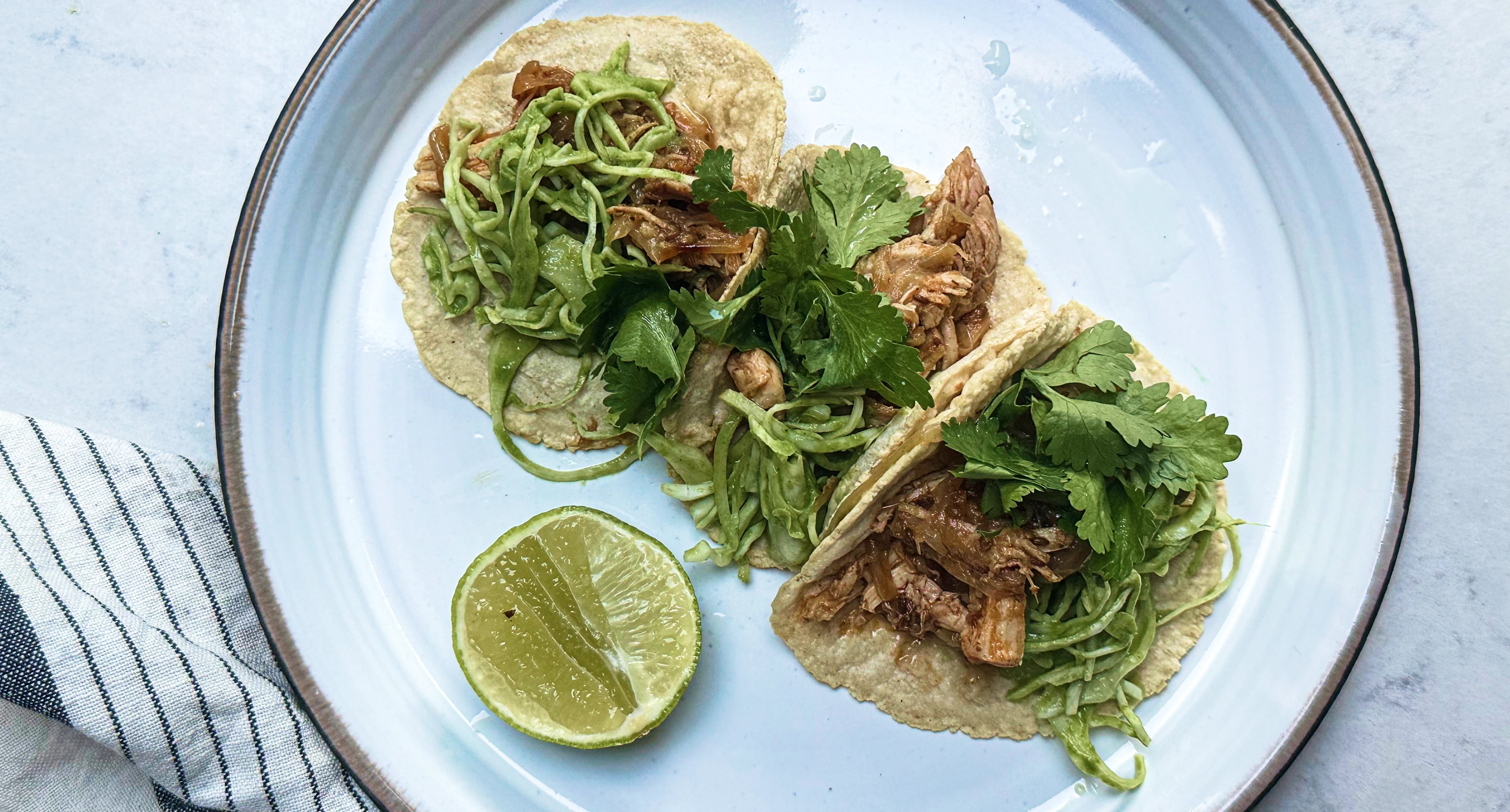 Chipotle Chicken Tacos with Coriander Slaw